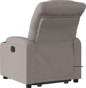 vidaXL Podnoszony fotel masujący, elektryczny, rozkładany, kolor taupe 5