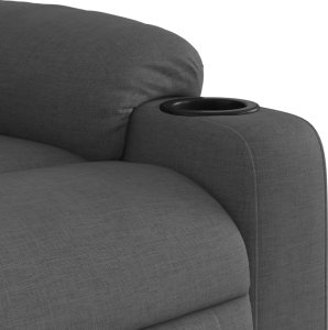 vidaXL Podnoszony fotel masujący, rozkładany, ciemnoszary, tkanina 11