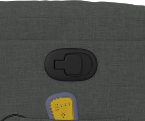 vidaXL Podnoszony fotel masujący, rozkładany, ciemnoszary, tkanina 12