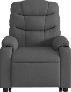 vidaXL Podnoszony fotel masujący, rozkładany, ciemnoszary, tkanina 9