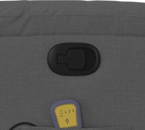 vidaXL Podnoszony fotel masujący, rozkładany, ciemnoszary, tkanina 11