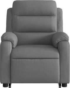 vidaXL Podnoszony fotel masujący, rozkładany, ciemnoszary, tkanina 8