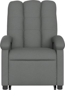 vidaXL Podnoszony fotel masujący, rozkładany, ciemnoszary, tkanina 8