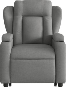 vidaXL Podnoszony fotel masujący, rozkładany, ciemnoszary, tkanina 8