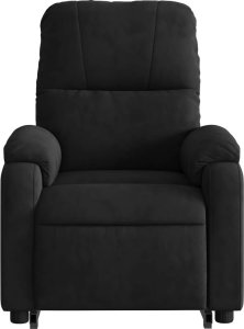 vidaXL Podnoszony fotel masujący, rozkładany, czarny, mikrofibra 8