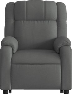 vidaXL Podnoszony fotel masujący, rozkładany, ciemnoszary, tkanina 9