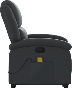 vidaXL Podnoszony fotel masujący, rozkładany, czarny 9