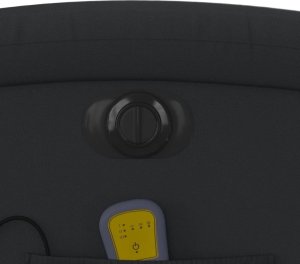 vidaXL Podnoszony fotel masujący, rozkładany, czarny, skóra naturalna 12