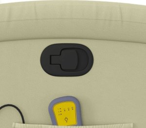 vidaXL Podnoszony fotel masujący, rozkładany, kremowy 11