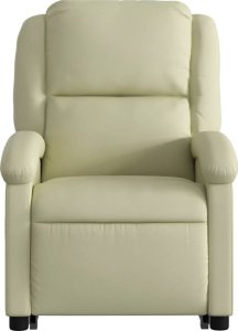 vidaXL Podnoszony fotel masujący, rozkładany, kremowy 8