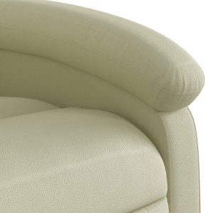 vidaXL Podnoszony fotel masujący, rozkładany, kremowy 10
