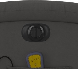 vidaXL Podnoszony fotel masujący, rozkładany, szary, skóra naturalna 12