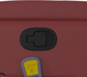 vidaXL Podnoszony fotel masujący, rozkładany, winna czerwień 11