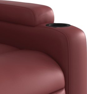 vidaXL Podnoszony fotel masujący, rozkładany, winna czerwień 10