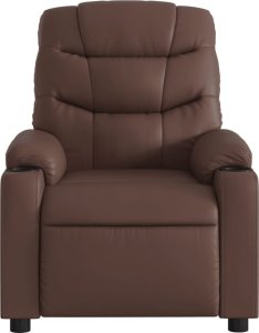 vidaXL Rozkładany fotel masujący, elektryczny, brązowy, sztuczna skóra 8