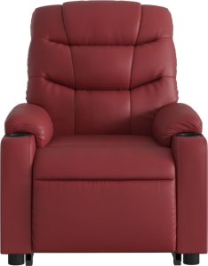 vidaXL Rozkładany fotel pionizujący, elektryczny, bordowy, ekoskóra 8