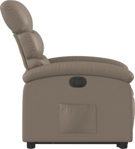 vidaXL Rozkładany fotel pionizujący, elektryczny, cappuccino, ekoskóra 9