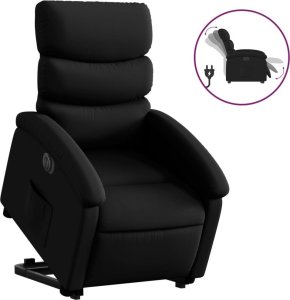 vidaXL Rozkładany fotel pionizujący, elektryczny, czarny, ekoskóra 2