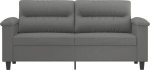 vidaXL Sofa 2-osobowa, ciemnoszary, 140 cm, tapicerowana mikrofibrą 3