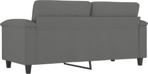 vidaXL Sofa 2-osobowa, ciemnoszary, 140 cm, tapicerowana mikrofibrą 5