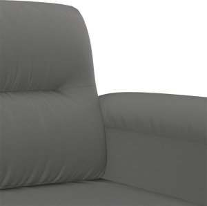 vidaXL Sofa 2-osobowa, ciemnoszary, 140 cm, tapicerowana mikrofibrą 6