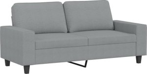 vidaXL Sofa 2-osobowa, jasnoszara, 140 cm, tapicerowana tkaniną 2