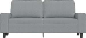 vidaXL Sofa 2-osobowa, jasnoszara, 140 cm, tapicerowana tkaniną 3