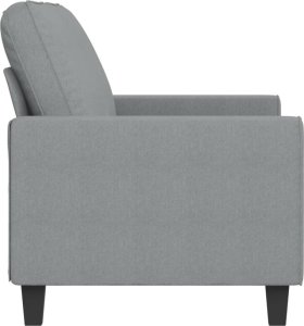 vidaXL Sofa 2-osobowa, jasnoszara, 140 cm, tapicerowana tkaniną 4