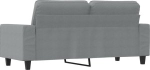 vidaXL Sofa 2-osobowa, jasnoszara, 140 cm, tapicerowana tkaniną 5