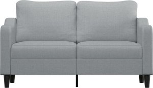 vidaXL Sofa 2-osobowa, jasnoszara, 140 cm, tapicerowana tkaniną 3