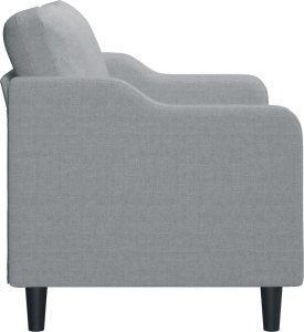 vidaXL Sofa 2-osobowa, jasnoszara, 140 cm, tapicerowana tkaniną 4