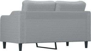 vidaXL Sofa 2-osobowa, jasnoszara, 140 cm, tapicerowana tkaniną 5