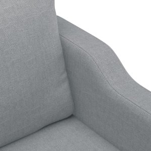 vidaXL Sofa 2-osobowa, jasnoszara, 140 cm, tapicerowana tkaniną 6