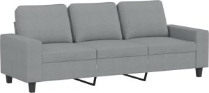 vidaXL Sofa 3-osobowa, jasnoszara, 180 cm, tapicerowana tkaniną 2