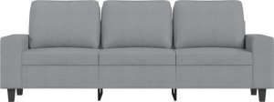 vidaXL Sofa 3-osobowa, jasnoszara, 180 cm, tapicerowana tkaniną 3