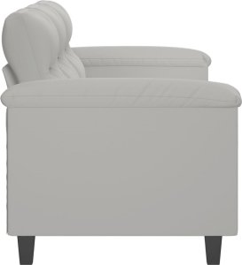 vidaXL 3-osobowa sofa, jasnoszary, 180 cm, tapicerowana mikrofibrą 4