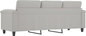 vidaXL 3-osobowa sofa, jasnoszary, 180 cm, tapicerowana mikrofibrą 5