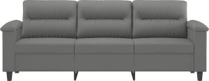 vidaXL 3-osobowa sofa, ciemnoszary, 180 cm, tapicerowana mikrofibrą 3