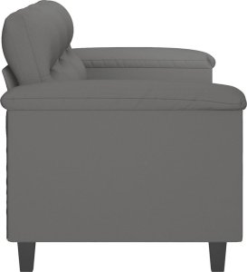 vidaXL 3-osobowa sofa, ciemnoszary, 180 cm, tapicerowana mikrofibrą 4