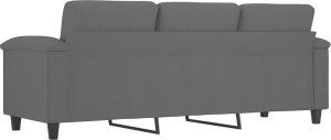 vidaXL 3-osobowa sofa, ciemnoszary, 180 cm, tapicerowana mikrofibrą 5