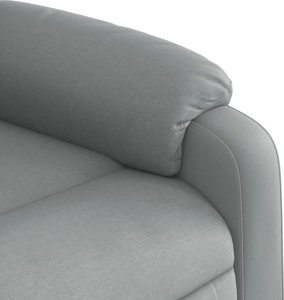 vidaXL Podnoszony fotel masujący, elektryczny, rozkładany, jasnoszary 11