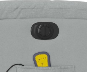 vidaXL Podnoszony fotel masujący, elektryczny, rozkładany, jasnoszary 12