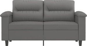 vidaXL Sofa 2-osobowa, ciemnoszara, 120 cm, tapicerowana mikrofibrą 3