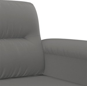 vidaXL Sofa 2-osobowa, ciemnoszara, 120 cm, tapicerowana mikrofibrą 6