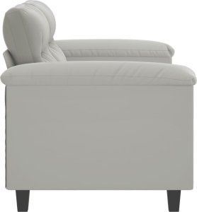 vidaXL Sofa 2-osobowa, jasnoszara, 120 cm, tapicerowana mikrofibrą 4