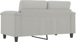 vidaXL Sofa 2-osobowa, jasnoszara, 120 cm, tapicerowana mikrofibrą 5