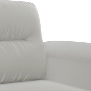 vidaXL Sofa 2-osobowa, jasnoszara, 120 cm, tapicerowana mikrofibrą 6
