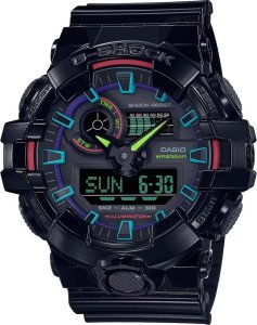 Zegarek Casio Zegarek marki Casio model GA-700RGB kolor Czarny. Akcesoria męski. Sezon: Cały rok NoSize 1