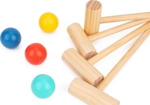 Tooky Toy Drewniany Krykiet Gra Sportowa Ogrodowa Dla 4 Osób 2
