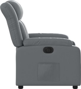 vidaXL vidaXL Elektryczny fotel rozkładany, szary, obity sztuczną skórą 10